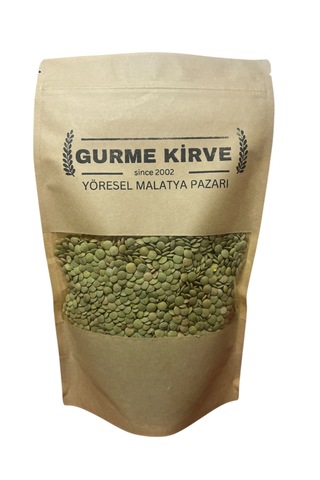 Gurme Kirve Yeşil Katkısız Doğal Mercimek 1 KG