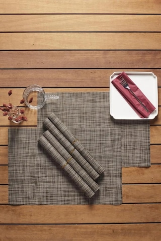 Perotti Bready Hasır Görünümlü 6 Lı Amerikan Servis Gri 15298 Gri