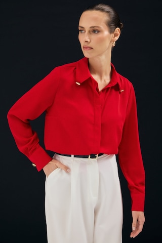 Sateen Lucy Gömlek - Kırmızı-137111