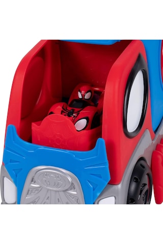 Spidey Yarış Pistine Dönüşen Tır Ve Metal Araç Set Snf0428