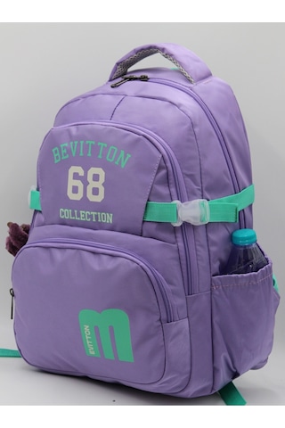 Özel Su İtici Kumaş Unisex Lila-yeşil Okul Sırt Çantası 34500