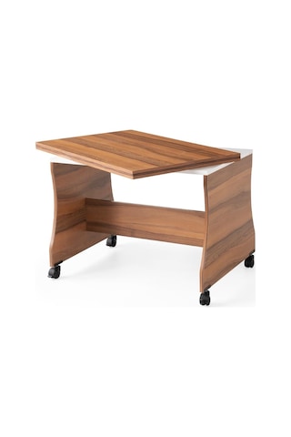 Bade Tekerlekli Açılır Orta Sehpa 60 95cm Demonte Ceviz