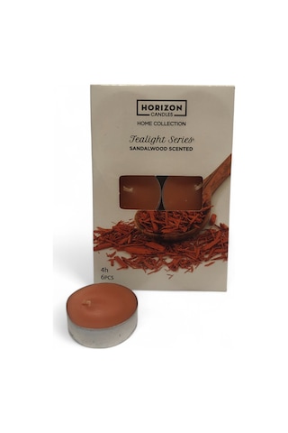 Tealight Sandal 6 Lı Mum Kahverengi