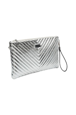 Silver Polo Crash Gümüş Kapitone V Kadın Portföy Ve Clutch El Çantası Sp1034