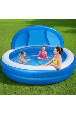 Bestway 54337 Uv Careful Gölgelikli Şişme Havuz 2.41m X 2.41m X 1.40m