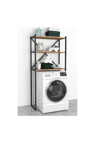 Bofigo 3 Raflı Metal Düzenleyici Banyo Rafı Çam