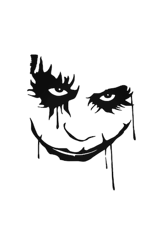 Joker Yüzü Maske Oto Özel Yeni Sticker 20 Cm