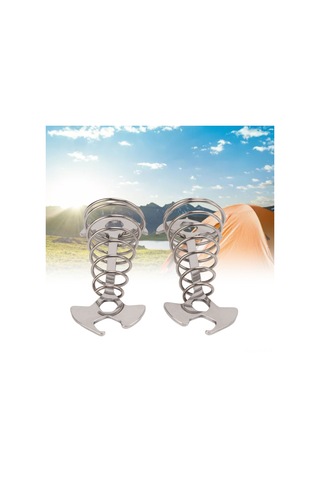 Ximistore9 2 Adet Çadır Demiri, Çelik Ve Alüminyum, Çadır Sabitleyici, Fişeği Açıcı, Tornavida, Multifonksiyonel, Güneşli, Kamp Aksesuarı Gümüş