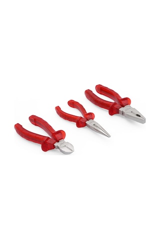 Profosyonel Pense Seti - Yankeski + Kargaburun + Pense - Kırmızı N11.197