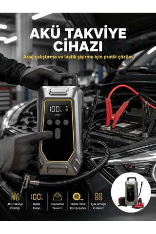 Araç Kullanıcıları İçin Çok Fonksiyonlu Akü Takviye Cihazı - Uczzzlfk5-6