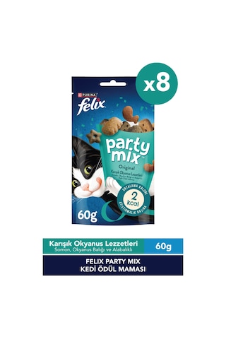 Felix Party Mix Karışık Okyanus Lezzetleri Kedi Ödül Maması X8