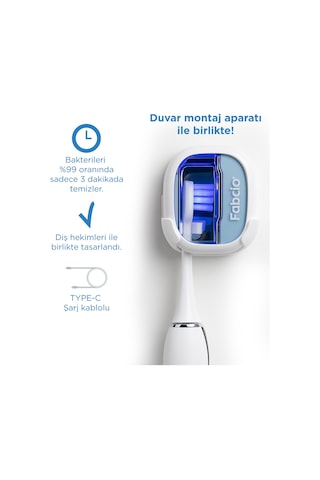 Fabcio Mysmile Diş Fırçası Uv Sterilizasyon Cihazı Beyaz