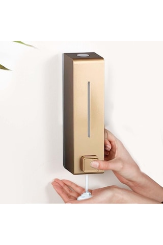 Didadodo Suntek 600ml Sabunluk Duvara Monte Banyo Duş Şampuanı Otel Altın, Gümüş Renk Seçeneği 11.8x5cm Çift Kişilik