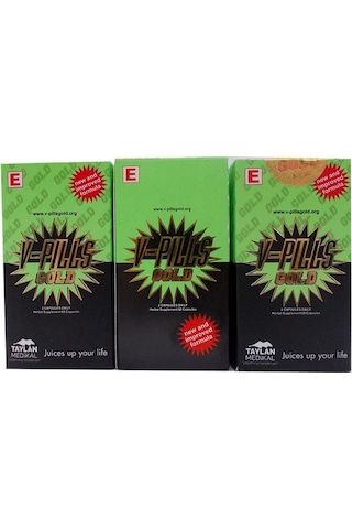 V-Pills Gold Bitkisel 60 Kapsül 3 Kutu