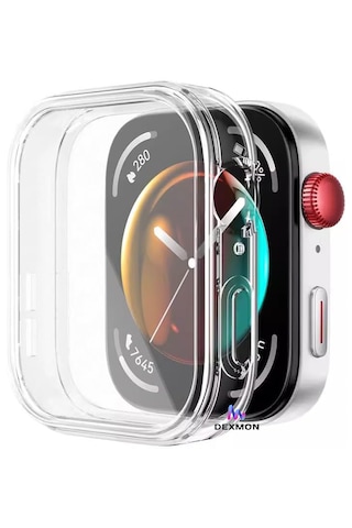 Huawei Watch Fit 3 Uyumlu Şeffaf Silikon Kasa Ve Ekran Koruyucu