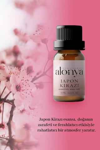 Japon Kirazı Esansiyel Uçucu Koku Yağı Buhurdanlık Esansı Oda Kokusu Aromaterapi Yağı 10 Ml Japon Kirazı