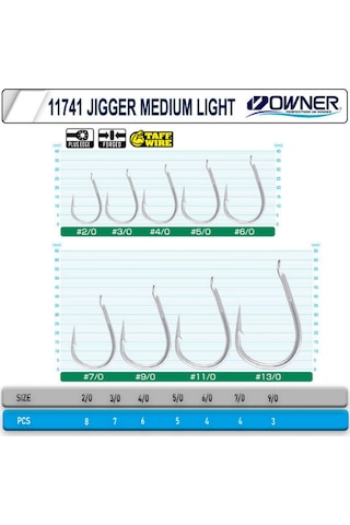 Cultiva 11741 Jigger Medium Light 3/0