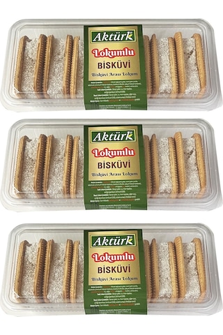 Aktürk Lokumlu Bisküvi 300 Gr X 3 Adet