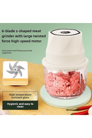 Reedark Elektrikli Sarımsak Crusher 150ml - Hızlı Sarımsak Ezici, Mutfak Aleti Krem Beyaz Diğer