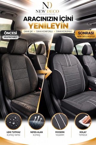 Toyota Avensis Uyumlu Jakar Arabiyeli Oto Koltuk Kılıfı Airbag Uyumlu Lüks Seri Tam Set