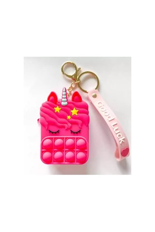 Unicorn Popit Renkli Çocuk Çantası Para Çantası Oyuncak Unikorn 9 Cm. Pop It