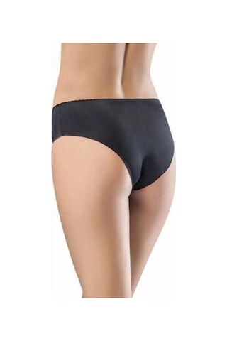 Balenbi Kadın Lazer Kesim Silikonlu Slip Külot 1043 Siyah