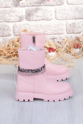 Fort Cool Duru Anatomik Sıcak Astar Kaymaz Taban Kız Çocuk Çizme Pudra