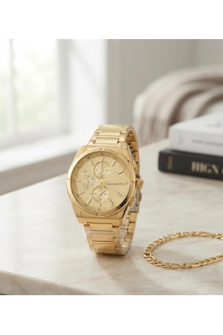 Erkek Kol Saati Bileklik Hediyeli Metal Kordon Çelik Kasa Analog Quartz Kronograf Görünümlü Gümüş Renk Şık Klasik Spor Erkek Saati Cp22 Çok Renkli