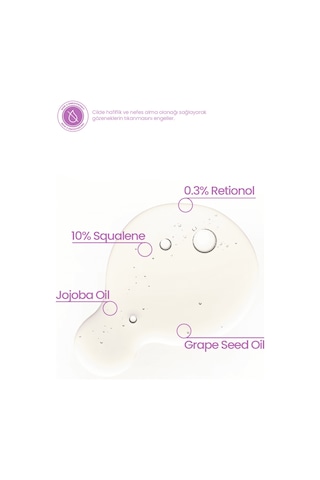 Cosmogenesis Labs %0.3 Retinol Serum 30ml - Kırışıklık ve Leke Karşıtı Canlandırıcı Sıkılaştırıcı Vegan (%10 Skualen)