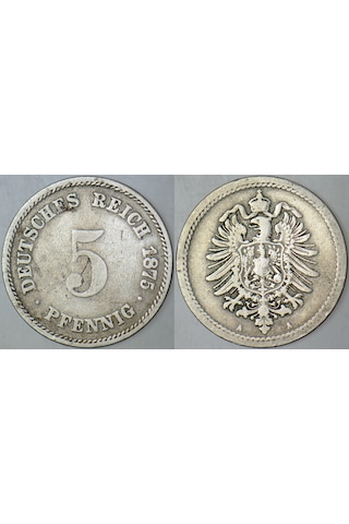 Almanya 5 Pfennıg 1875 A.