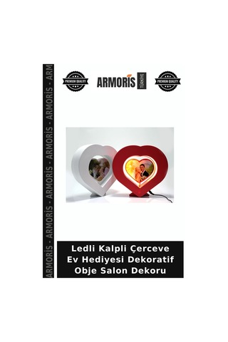Ledli Kalpli Çerceve Ev Hediyesi Dekoratif Obje Salon Dekoru