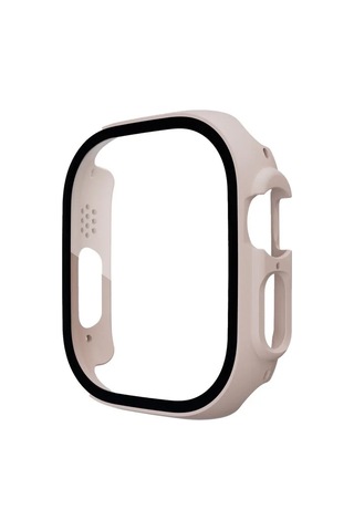 Watch Ultra 49mm Desert Camlı Kasa Ekran Koruyucu - Metalik Gold