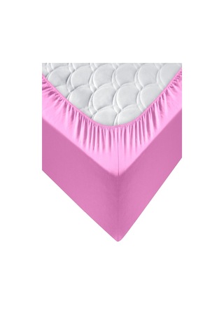 Penye Lastikli Çarşaf, Battal Çift Kişilik ,pembe, %100 Pamuk Örme Kumaş, 130 Gr/m² Pembe