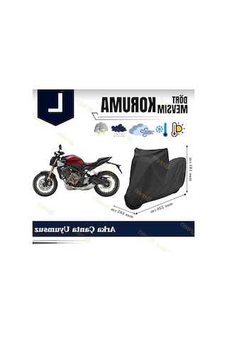Siyah Motor Brandası, 2.10m-2.20m Arası Motorlar İçin Örtü