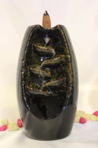 Geri Akış Tütsülük Ters Akış Tütsü Seramik Feng Şui Yeşil 01