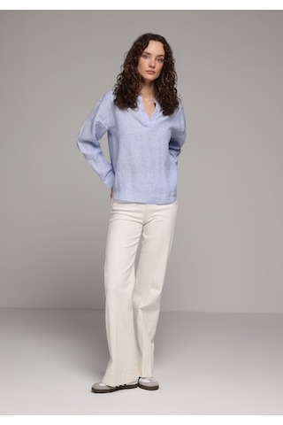Colin's Colins Fashion Fit Shirt Neck Çizgili Kadın Mavi Uzun Kol Gömlek Cl1078997 Q1.v1 Ble