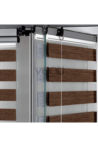 Bambu Cam Balkon Yapıştırmalı Zebra Perde