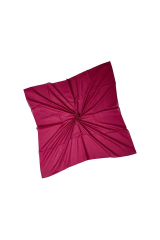 Mim Eşarp Valino Organik Pamuk Düz Renk Eşarp 100x100 Cm - Doğal Ve Nefes Alabilen Kumaş Bordo