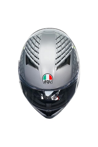 Agv K3 Mplk Fortify Grey Blk Yellow Fluo Motosiklet Kapalı Kaskı