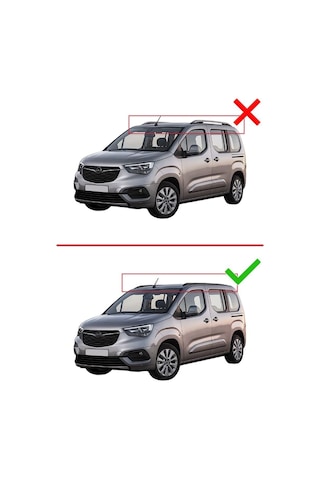 Opel Combo E Life 2023 Ve Sonrası Ile Uyumlu Hook Model Anahtar Kilitli Ara Atkı Tavan Barı Gri