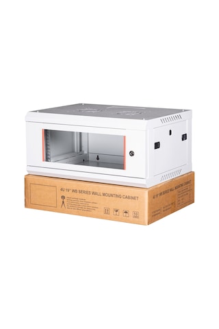 Lande - 4u 19" Duvar Tipi Rack Kabinet Genişlik: 600 Mm Derinlik: 450 Mm Açık Gri Demonte