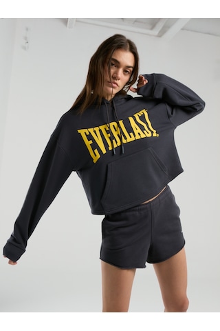 Everlast Ever Classics Wmn Füme Kadın Kapüşonlu Sweatshirt Füme