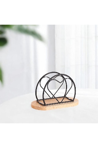 Homyl Masa Masaüstü Süsleme Şekli Için Peçete Tutucu Siyah