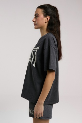 Everlast Authentic Boxing Wmn Oversize Antrasit Kadın Tişört Antrasit