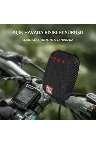 Etashop Bisiklet Bluetooth Hoparlör Taşınabilir Su Geçirmez Çift Bağlantı Fm Radyo Siyah