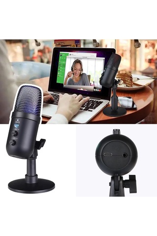 Profesyonel Kardioid Rgb Oyuncu Stüdyo Kayıt Kablolu Podcast Mikr
