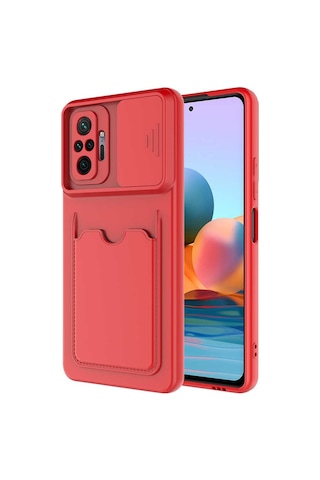 Xiaomi Redmi Note 10 Pro Kılıf Zore Kartix Kartlık Bölmeli Kılıf