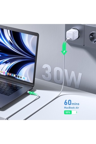 Tongxida Joyroom Jr-tcg15 30w Mini Hızlı Şarj Adaptörü, Ab Tak, Beyaz Beyaz