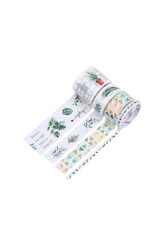 Springsun Washi Bant Seti - 4 Rulo 30,15,5mm Dekoratif Maskeleme Bandı + Çıkartmalar El Sanatları, Dıy, Hediye İçin