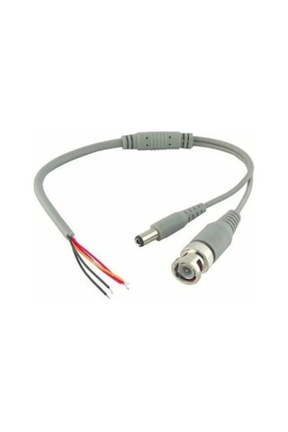 Kablolu Hazır Bnc Konnektör Dc Power Jak Cctv Y Kablo 10 Adet